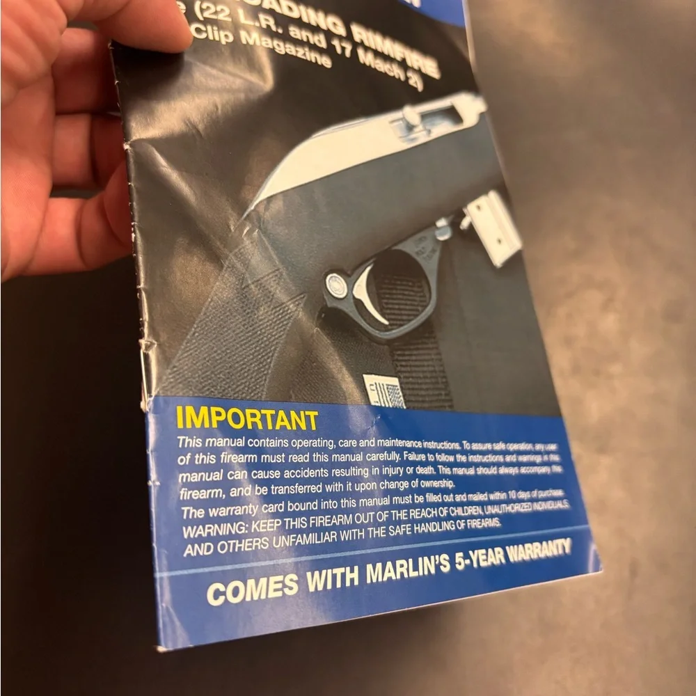Marlin Self-Loading Rimfire Rifle Manual - Black - Picture 9 of 9